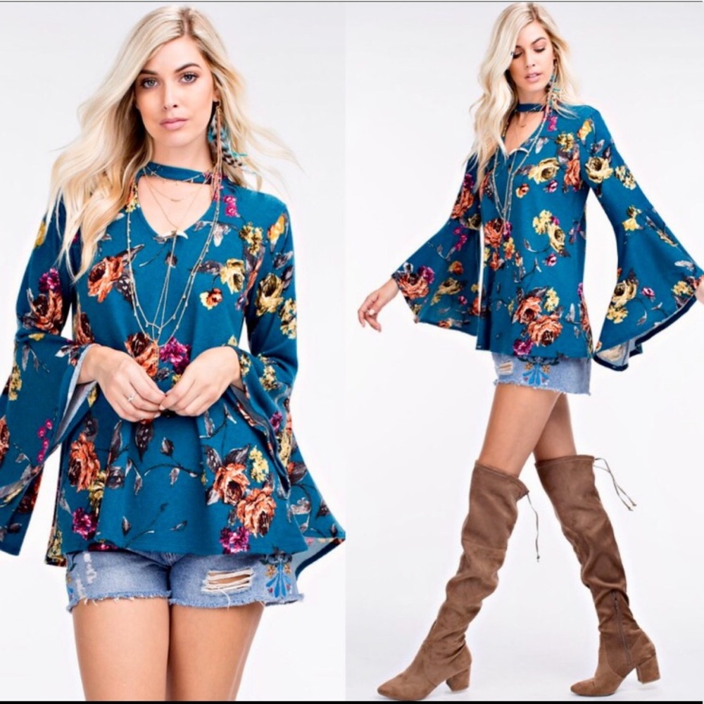 NEW LISTING.... FLORAL CHOKER TOP